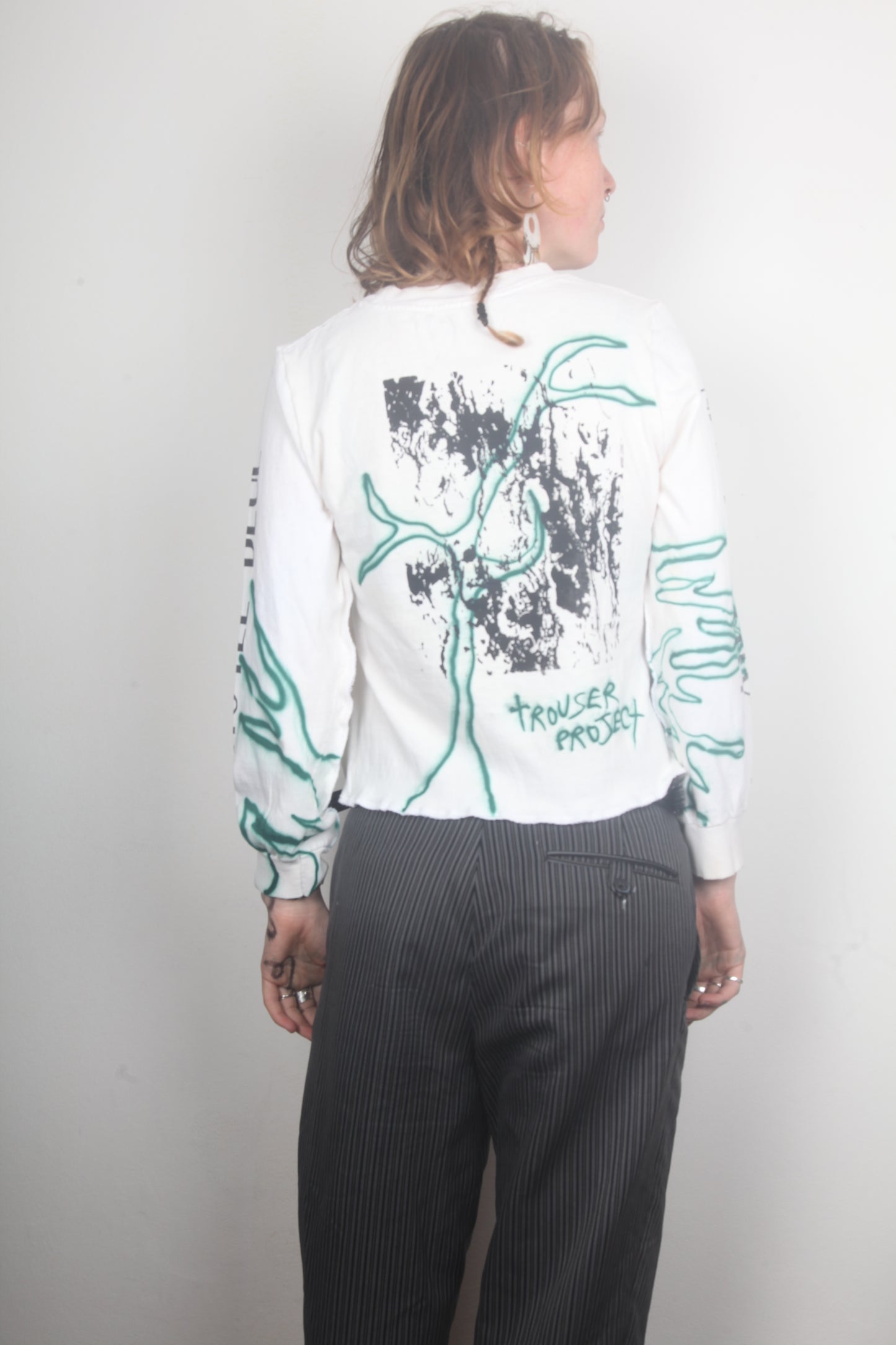 Reworked 1of1 Long Sleeve Figure Hugging Tee (M)