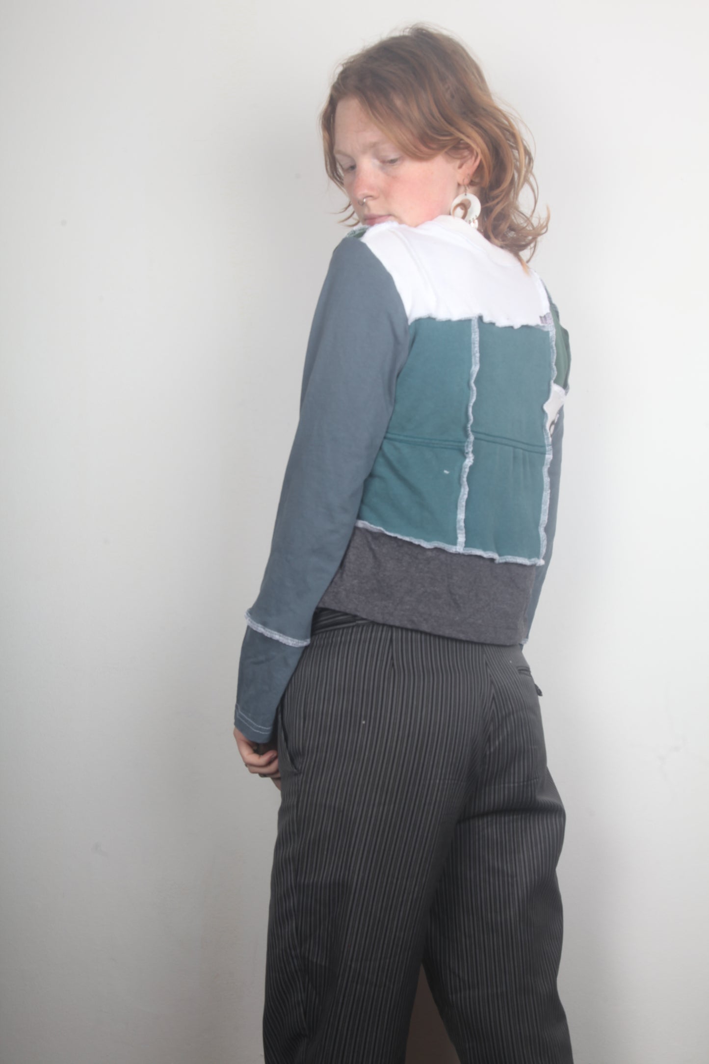 Reworked 1of1 Long Sleeve Figure Hugging Tee (M)
