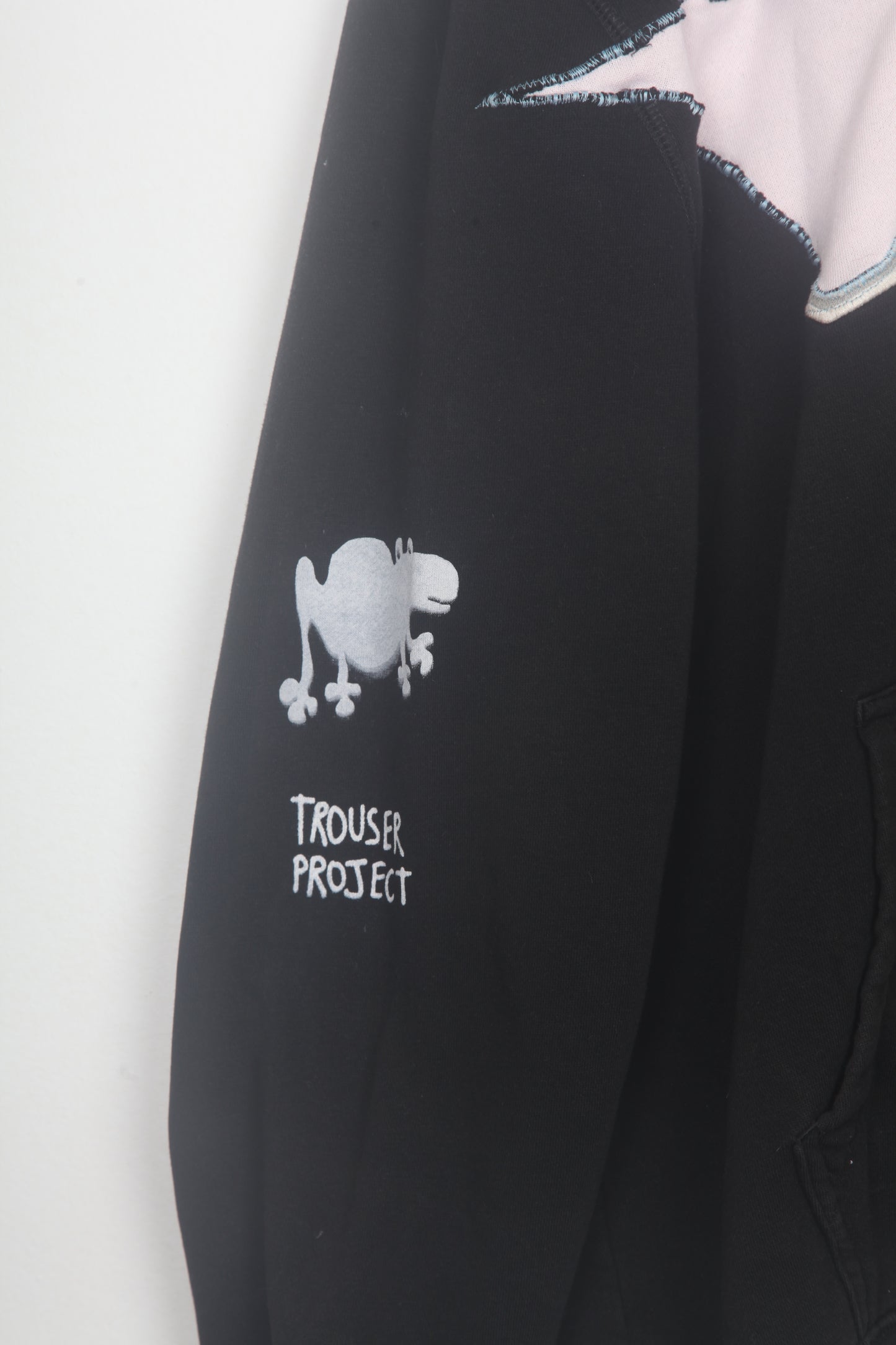 Reworked Pre Loved Black Zip Up Hoodie (L)