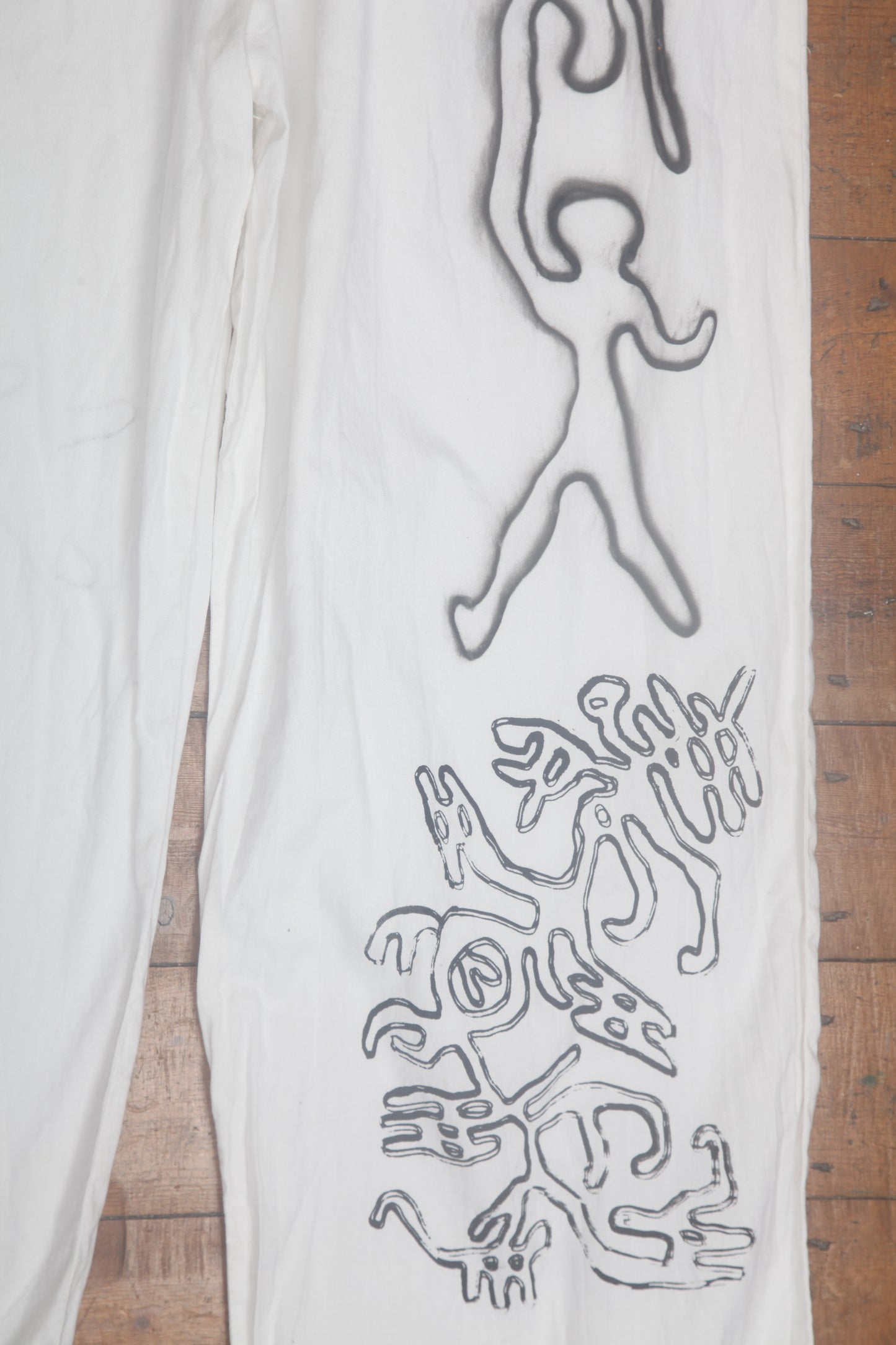 White Loose Cotton Trousers
