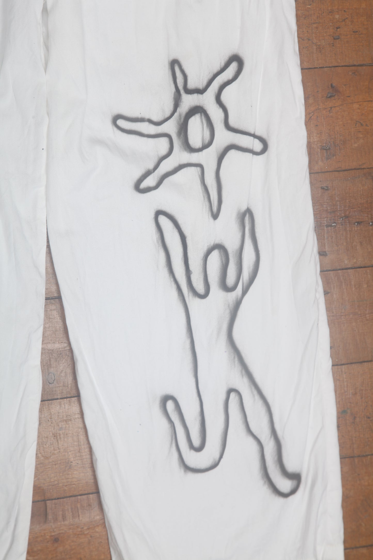 White Loose Cotton Trousers