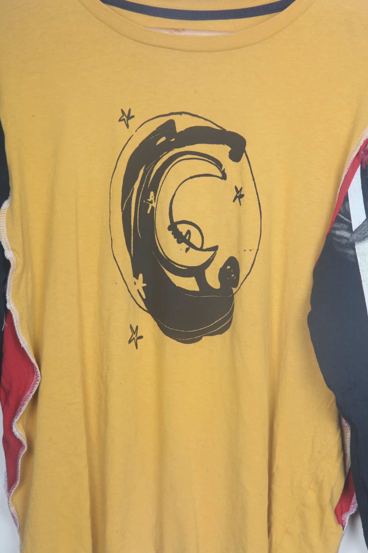 Cut & Sew Long Sleeve Top Graphic Prints (UK16)