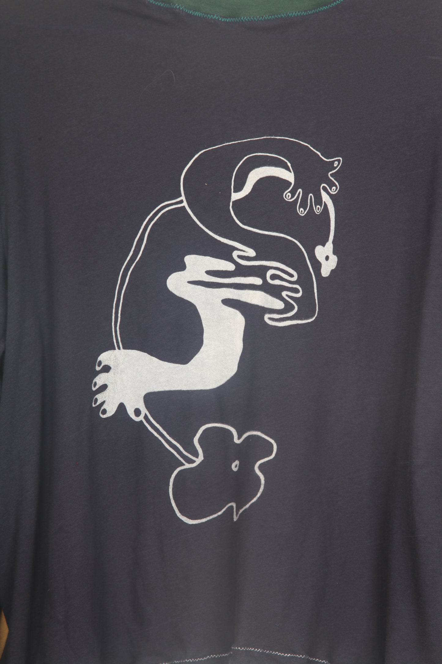 Cut & Sew Long Sleeve Top Graphic Prints (UK16)