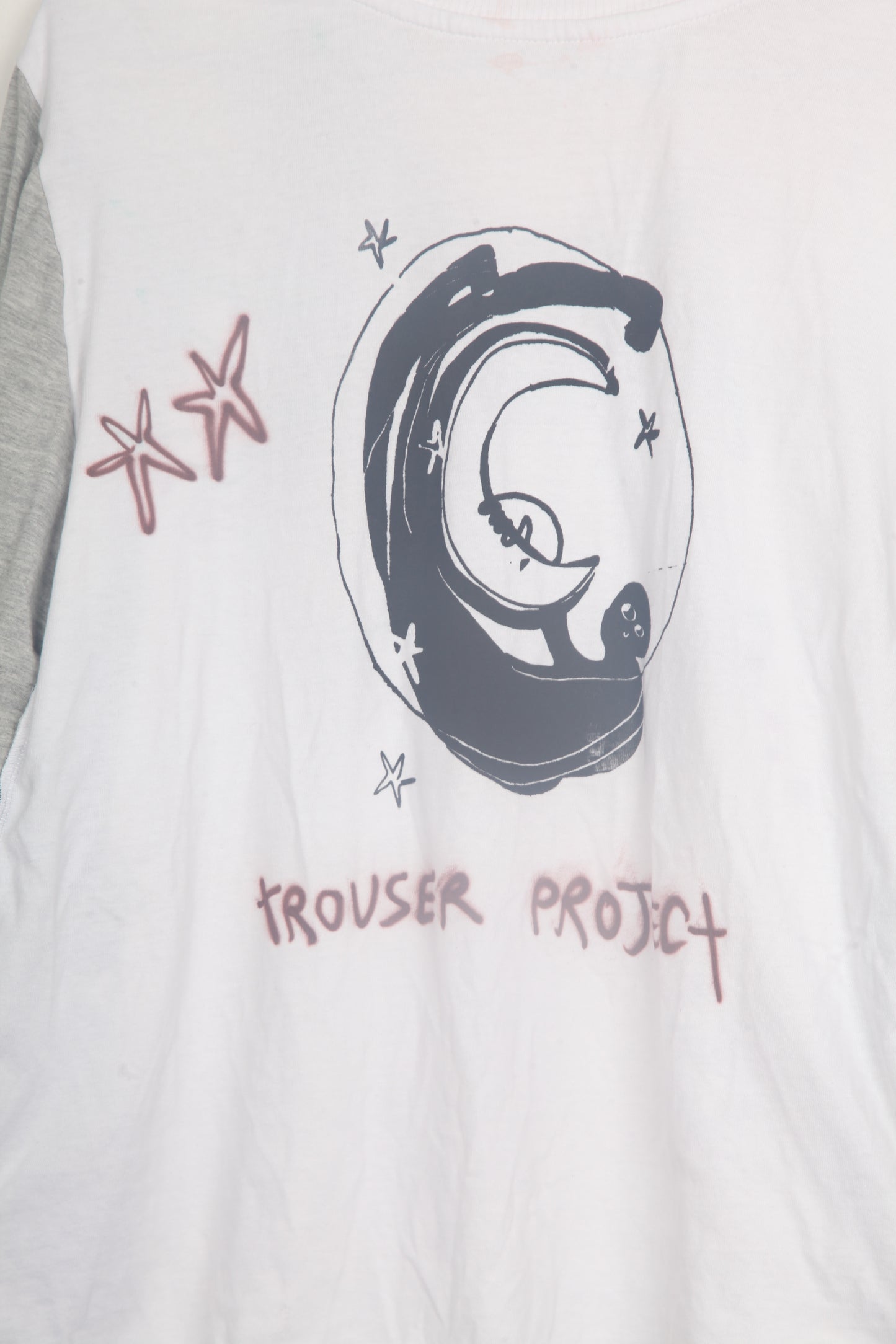 Cut & Sew Long Sleeve Top Graphic Prints (UK14)