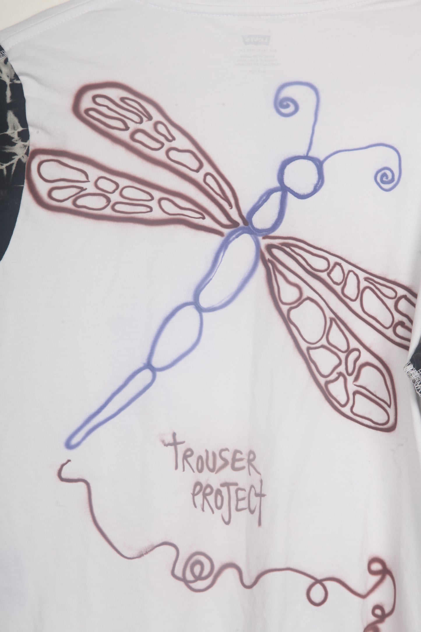 Cut & Sew Long Sleeve Top Graphic Prints (UK10)