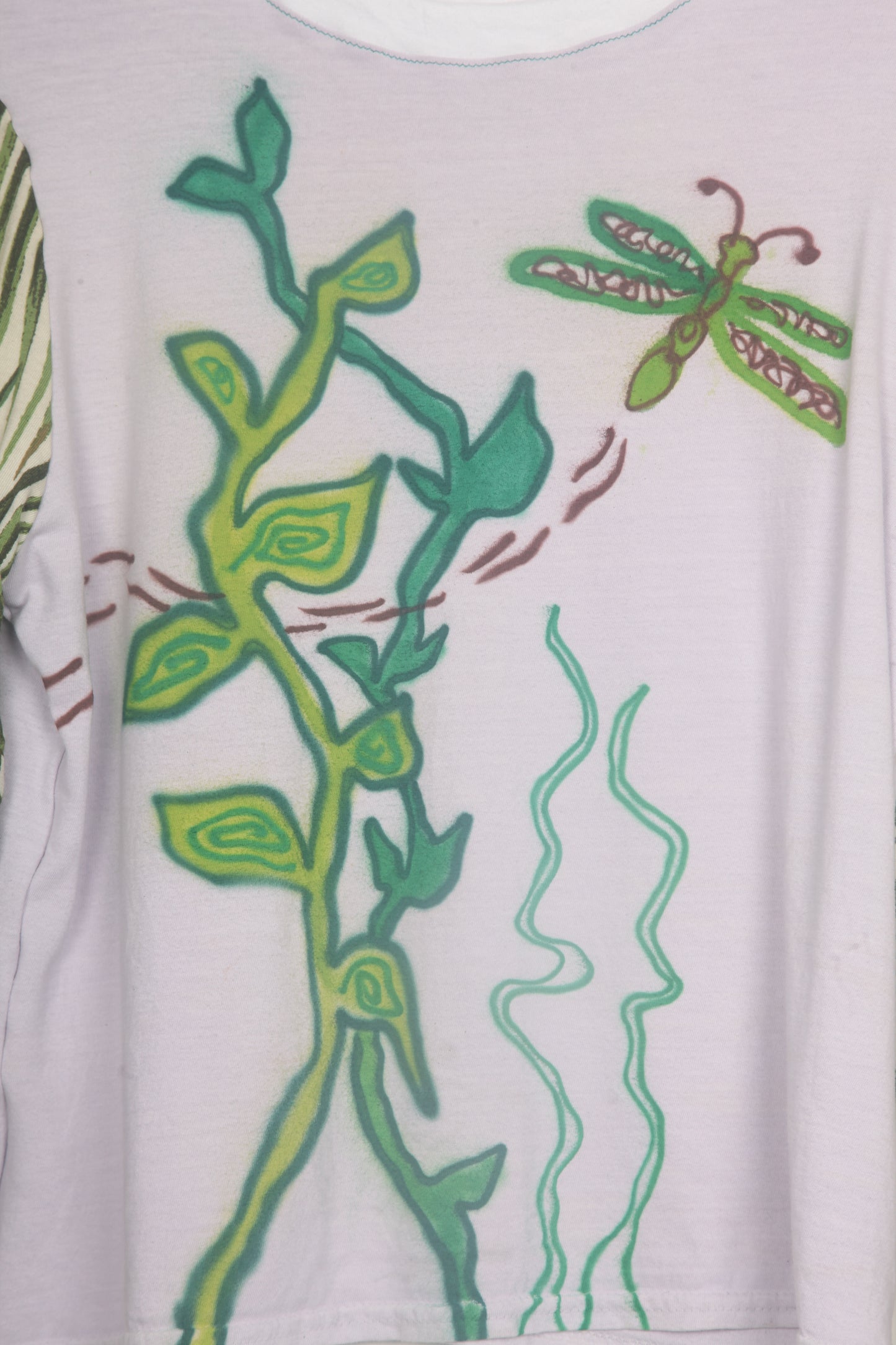 Cut & Sew Long Sleeve Top Graphic Prints (UK12)