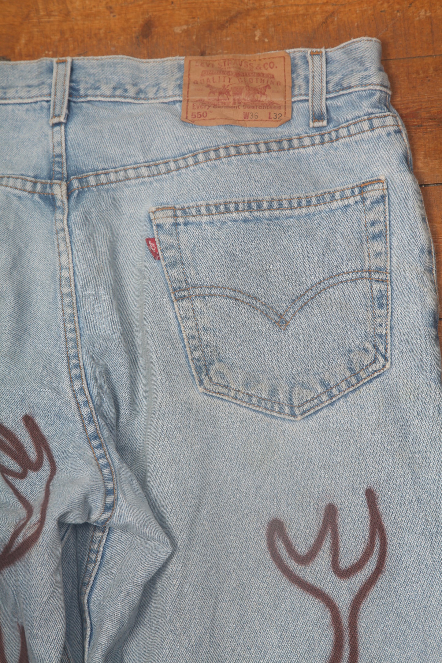 Vintage Hand Printed Levi's Jeans (W36)