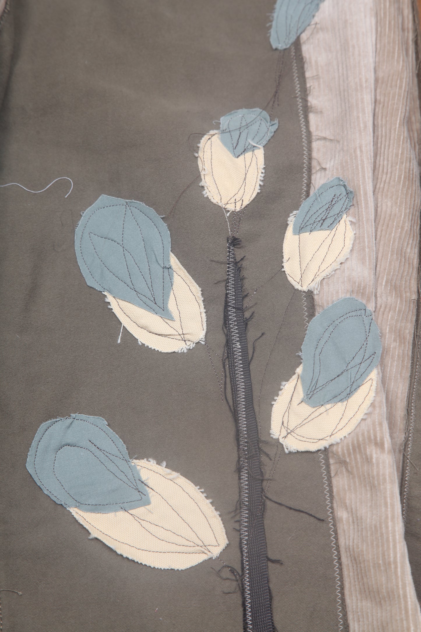 Handmade Moleskin Cotton Appliqué Trousers