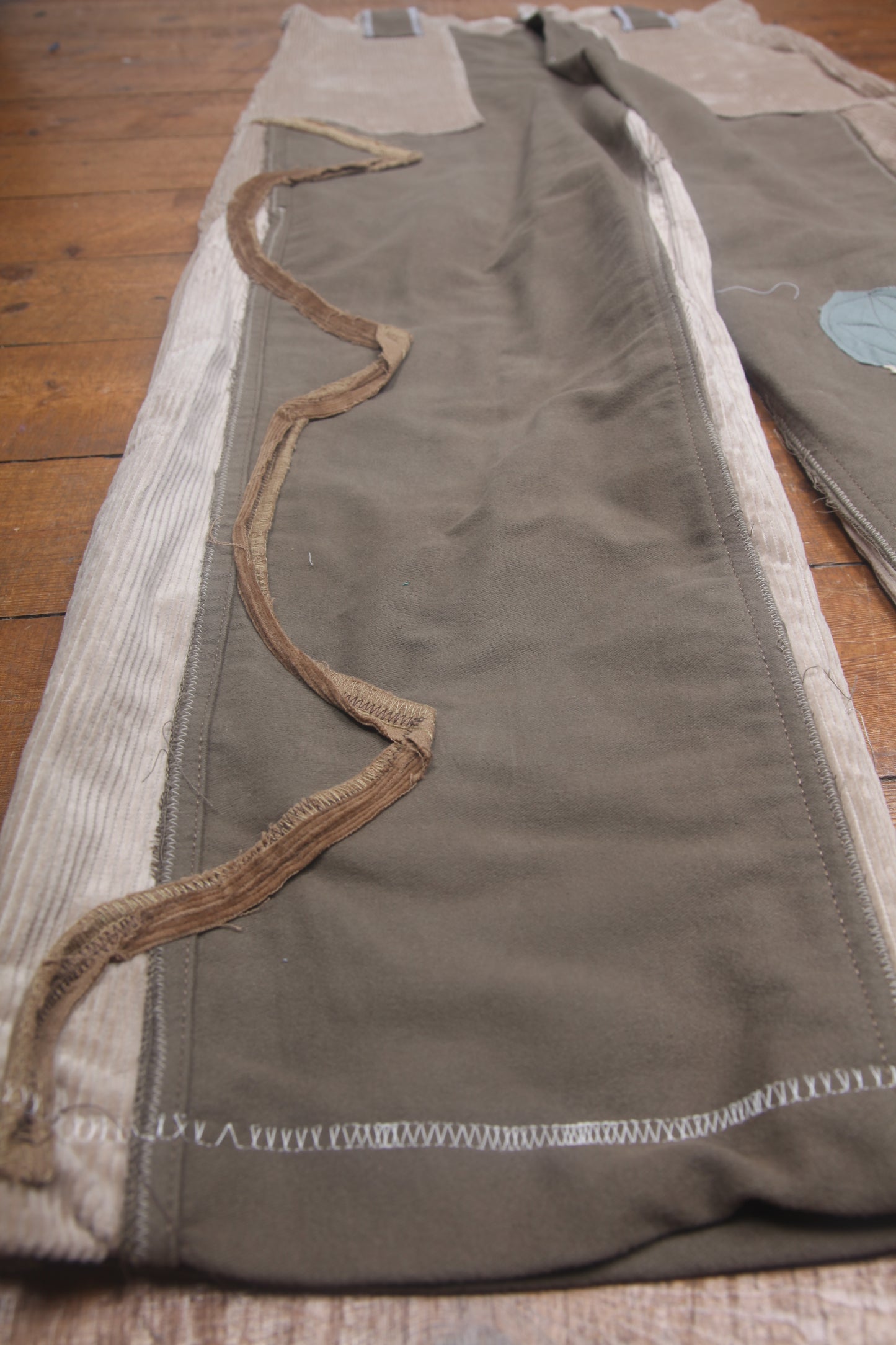 Handmade Moleskin Cotton Appliqué Trousers