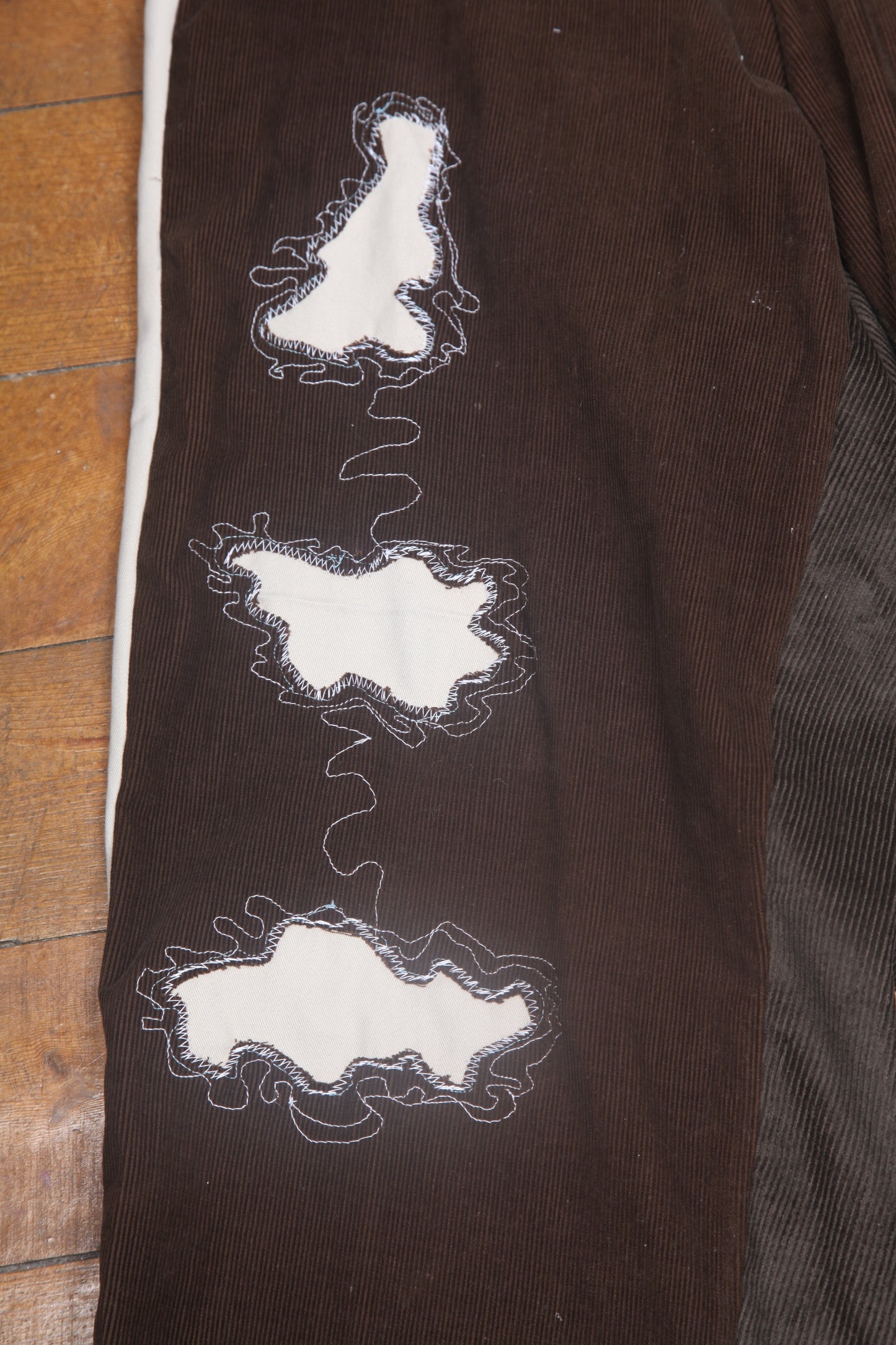 Handmade Corduroy Appliqué Trousers (W30)