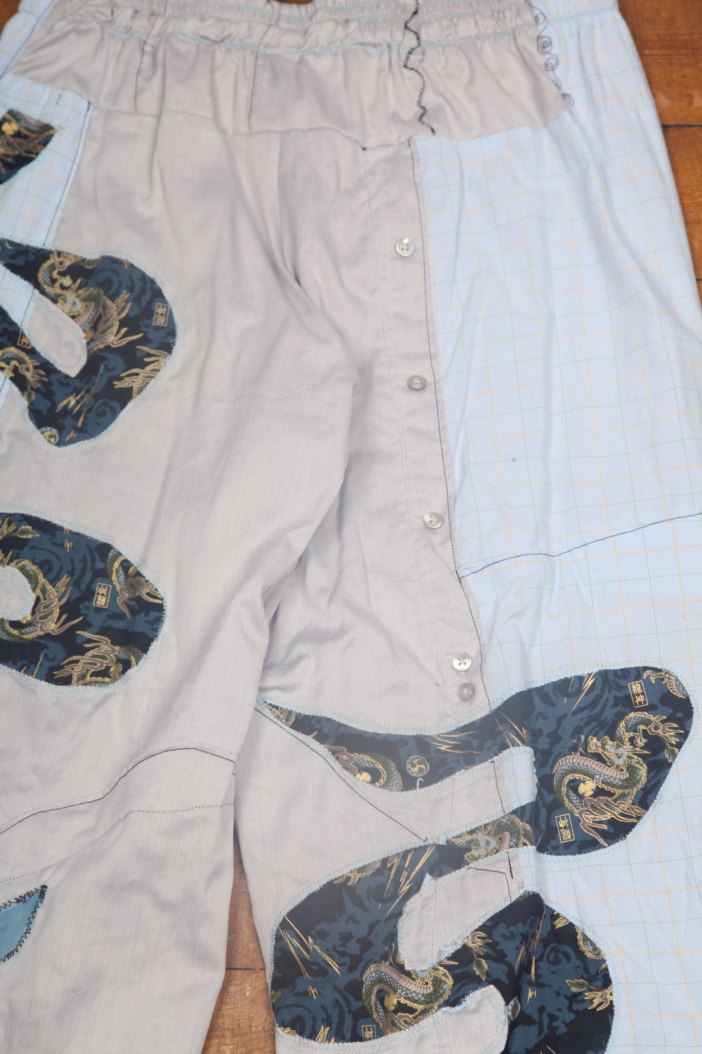 Handmade Appliqué Dragon Trousers (M)