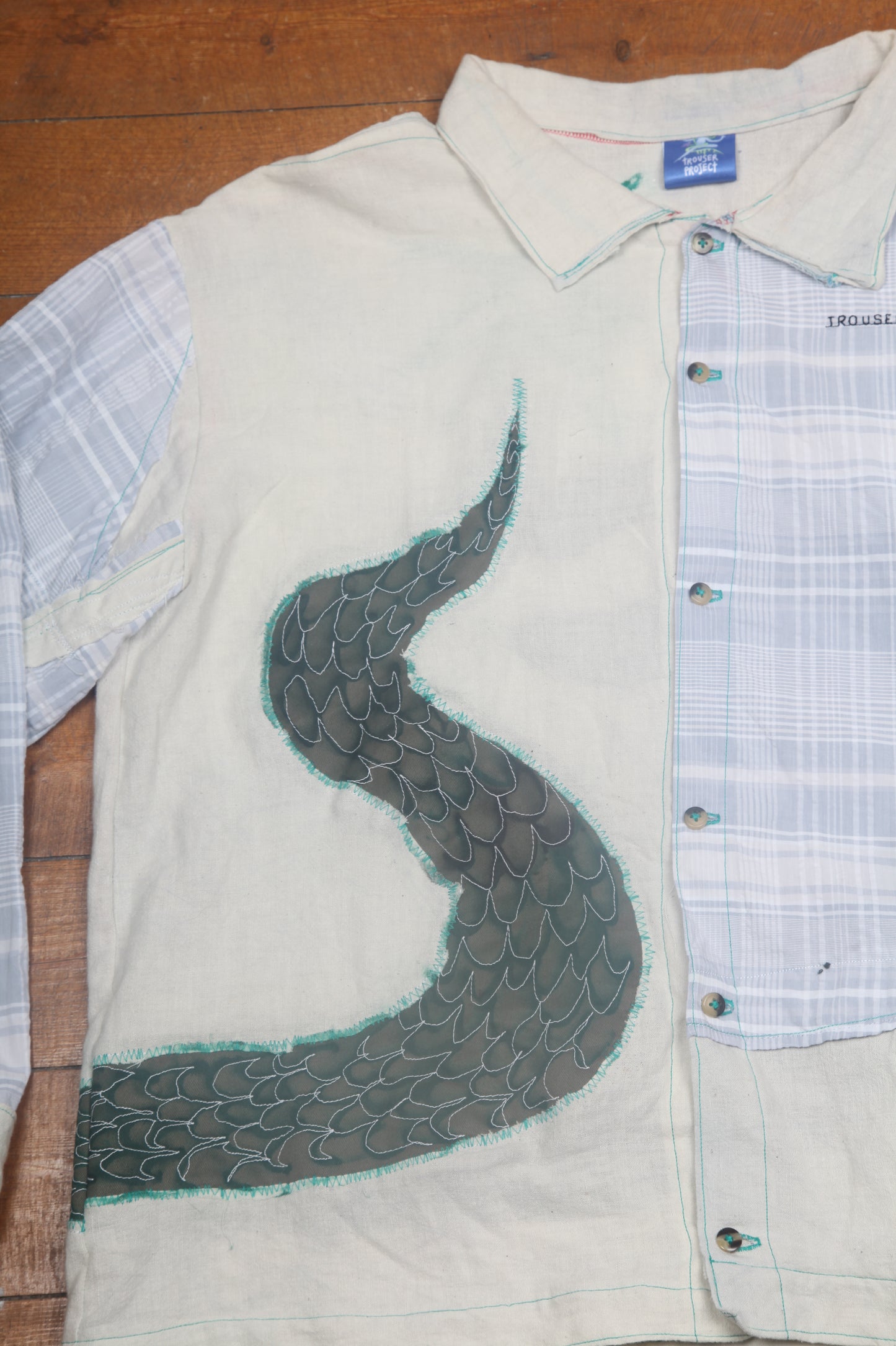 Long Sleeve Patchwork Snake Shirt (L)