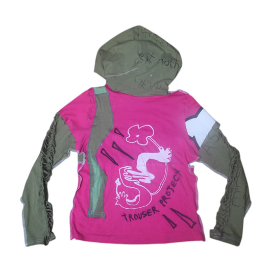 Reworked Hooded Long Sleeve Baby Tee (UK8)