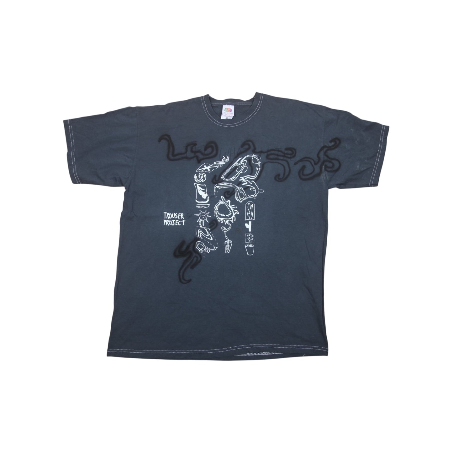 Sustainable Upcycled Graphic Screenprint T-Shirt (L)