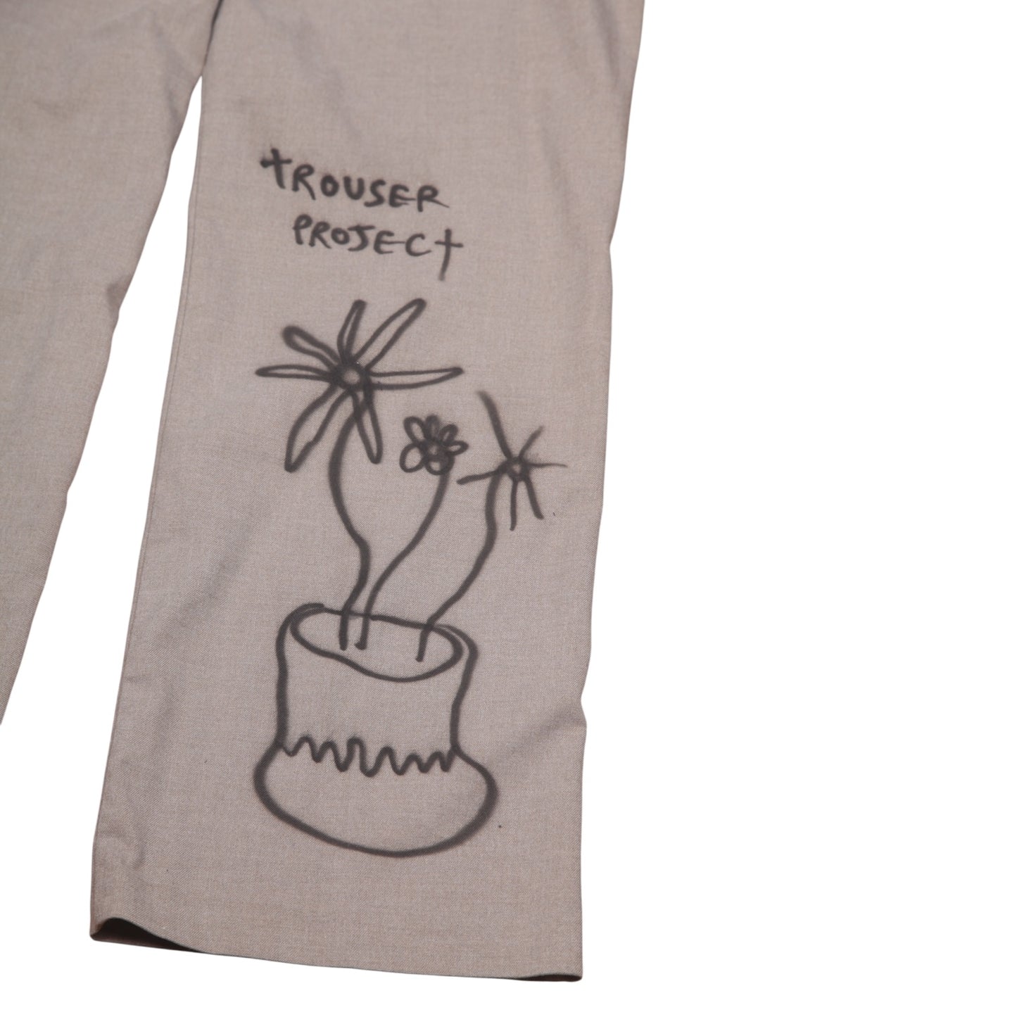 Smart Trousers Upcycled with Airbrush Design