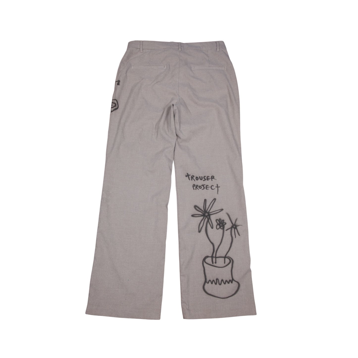 Smart Trousers Upcycled with Airbrush Design