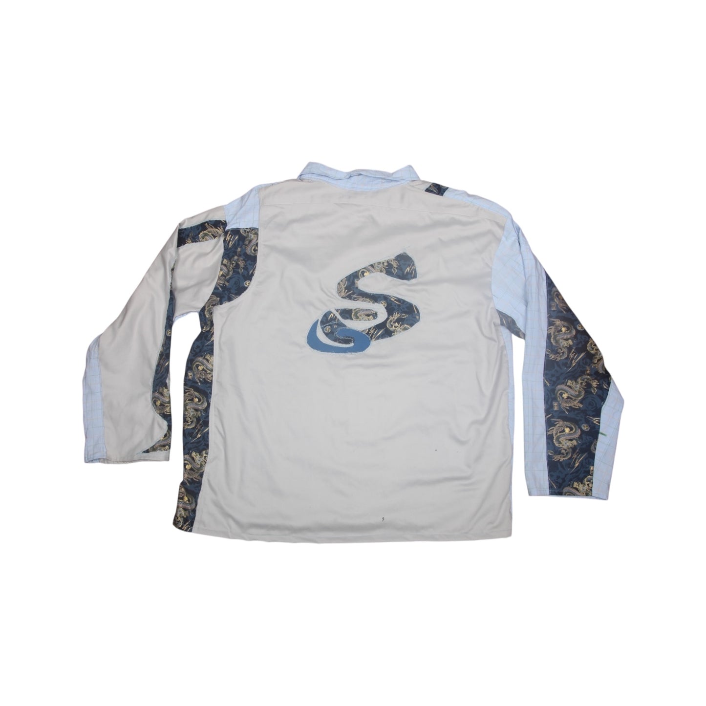 Long Sleeve Patchwork Dragon Shirt (M)