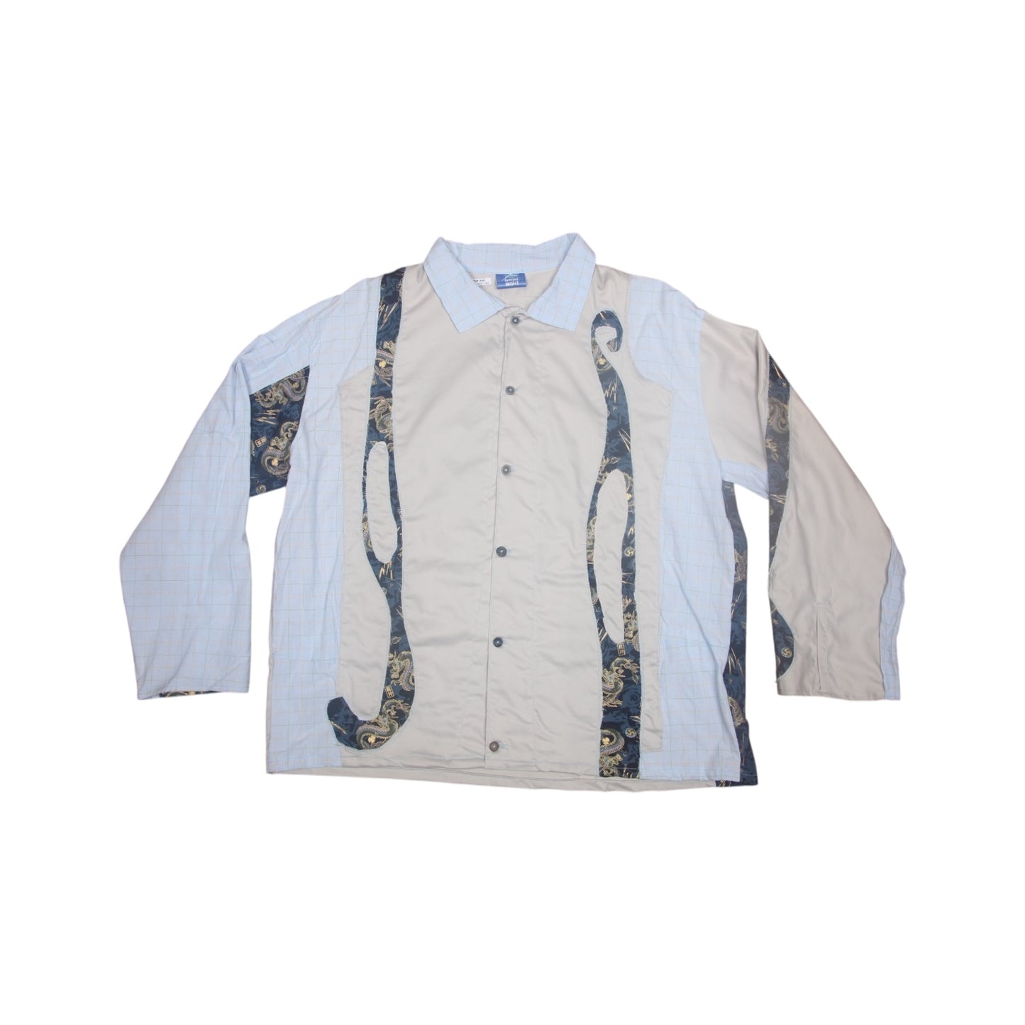Long Sleeve Patchwork Dragon Shirt (M)