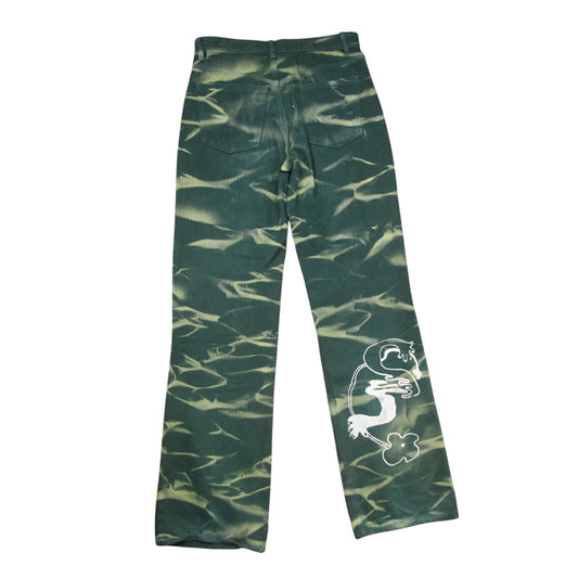 Upcycled Tie Dye Printed Jeans (W28)