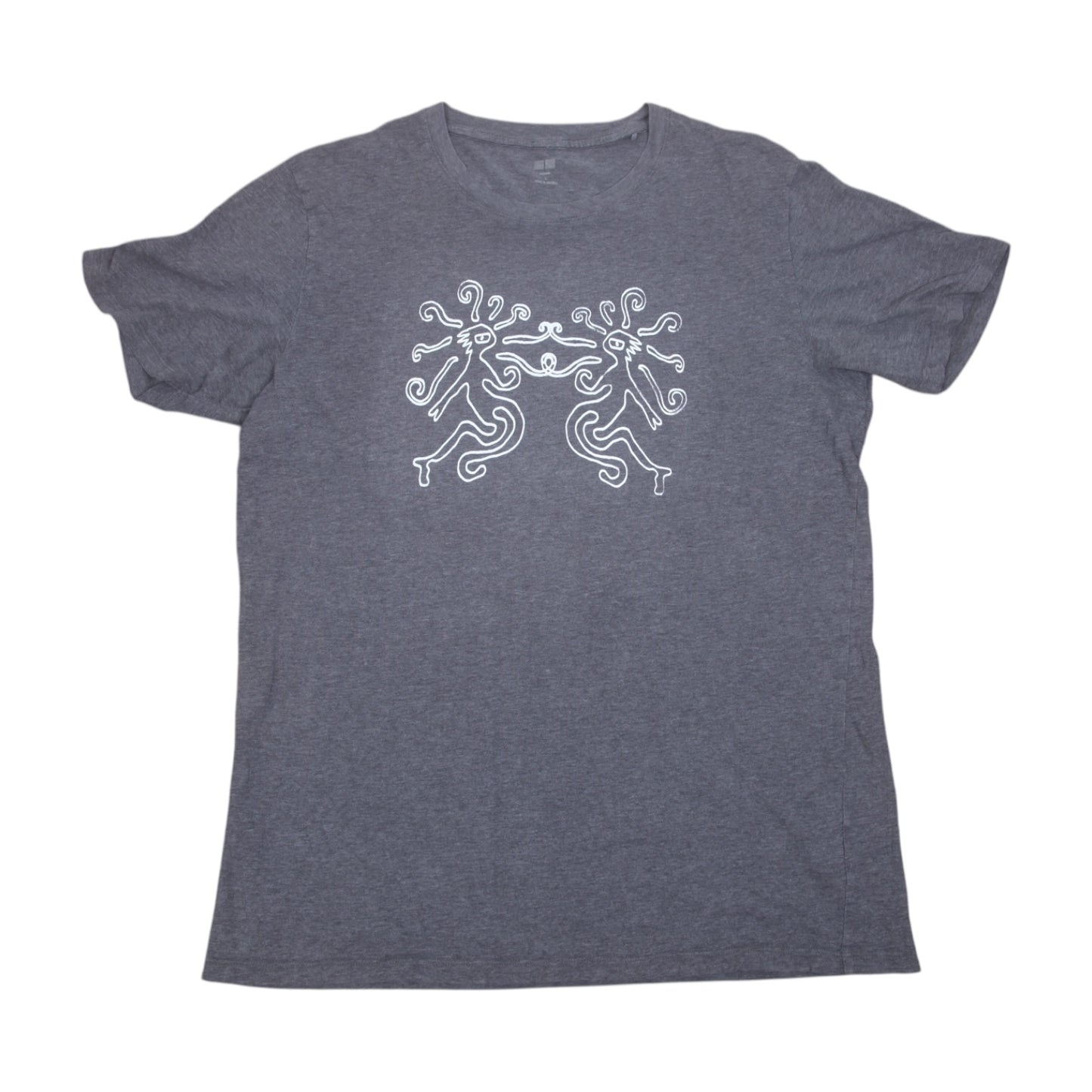 Screenprint Grey Short Sleeve T-Shirt (L)