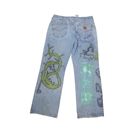 Vintage Carhartt Jeans Reworked and Upcycled