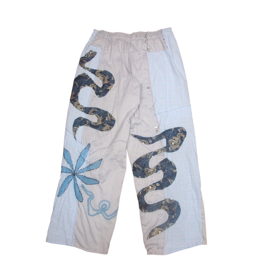 Handmade Appliqué Dragon Trousers (M)