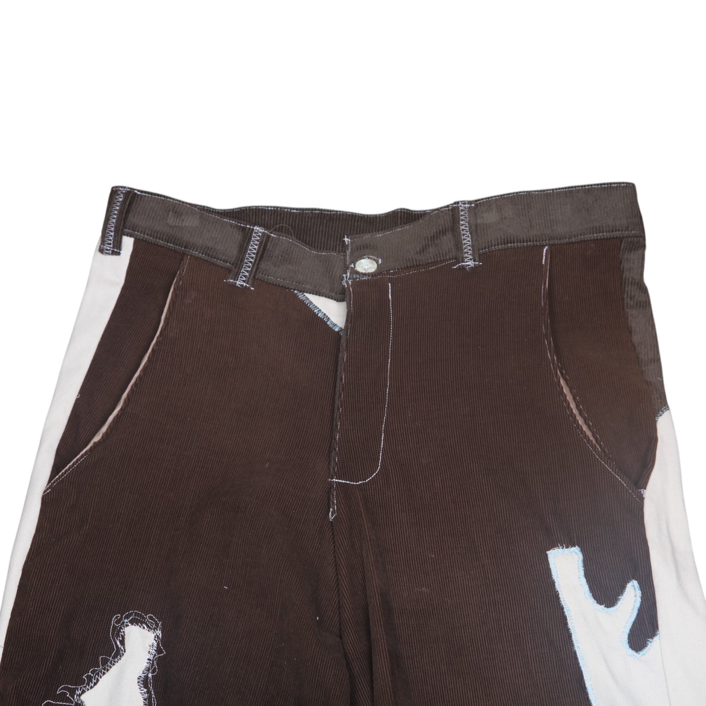 Handmade Corduroy Appliqué Trousers (W30)