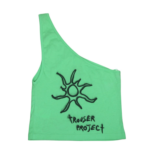 Asymmetric Bright Green Vest