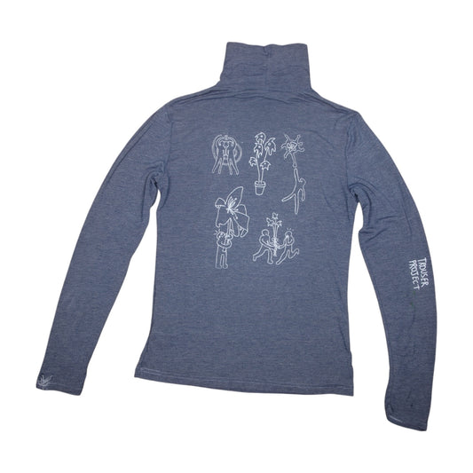 Upcycled Long Sleeve Polo Neck