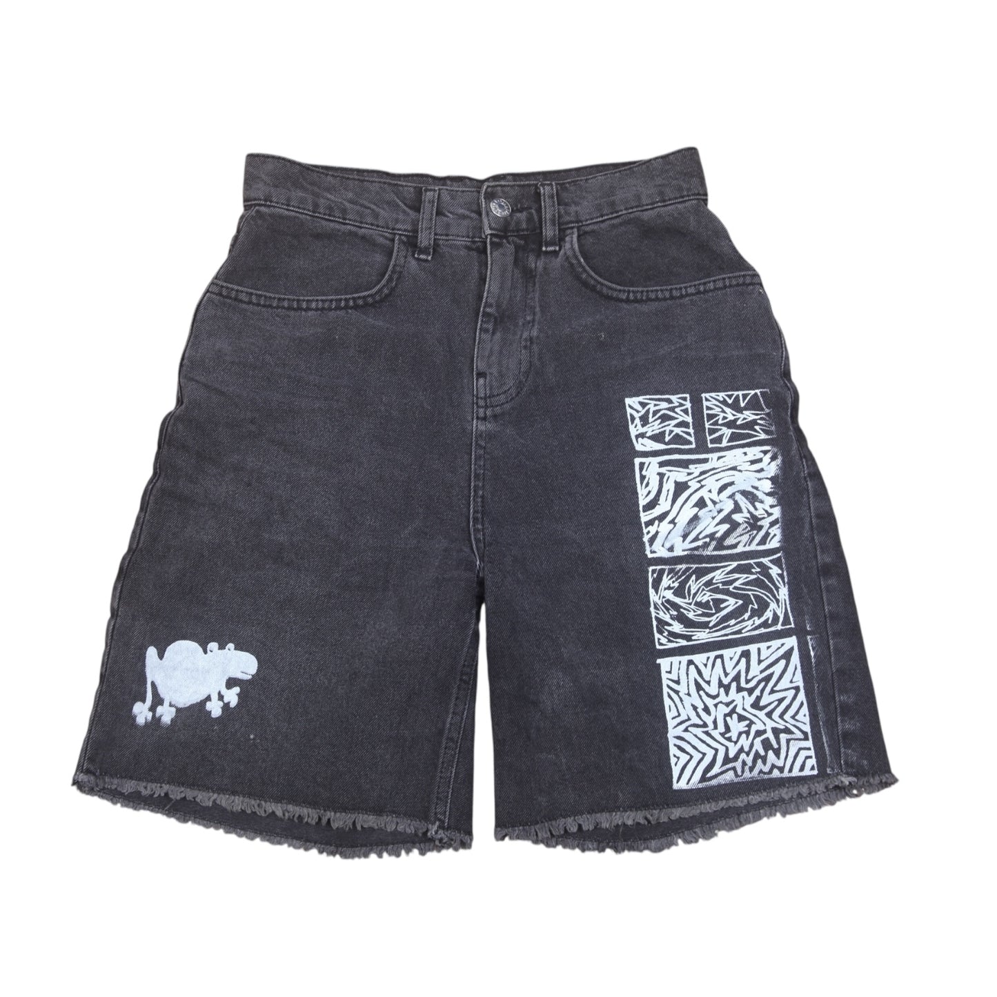 Upcycled Black Denim Jorts
