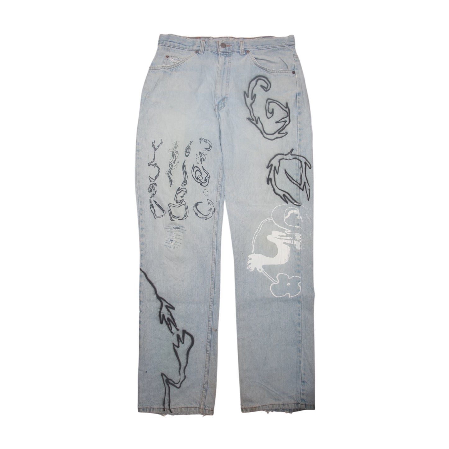 Hand Printed Levi's Jeans (W34)
