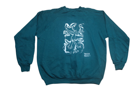 Graphic Screenprint Upcycled Sustainable Jumper (XL)