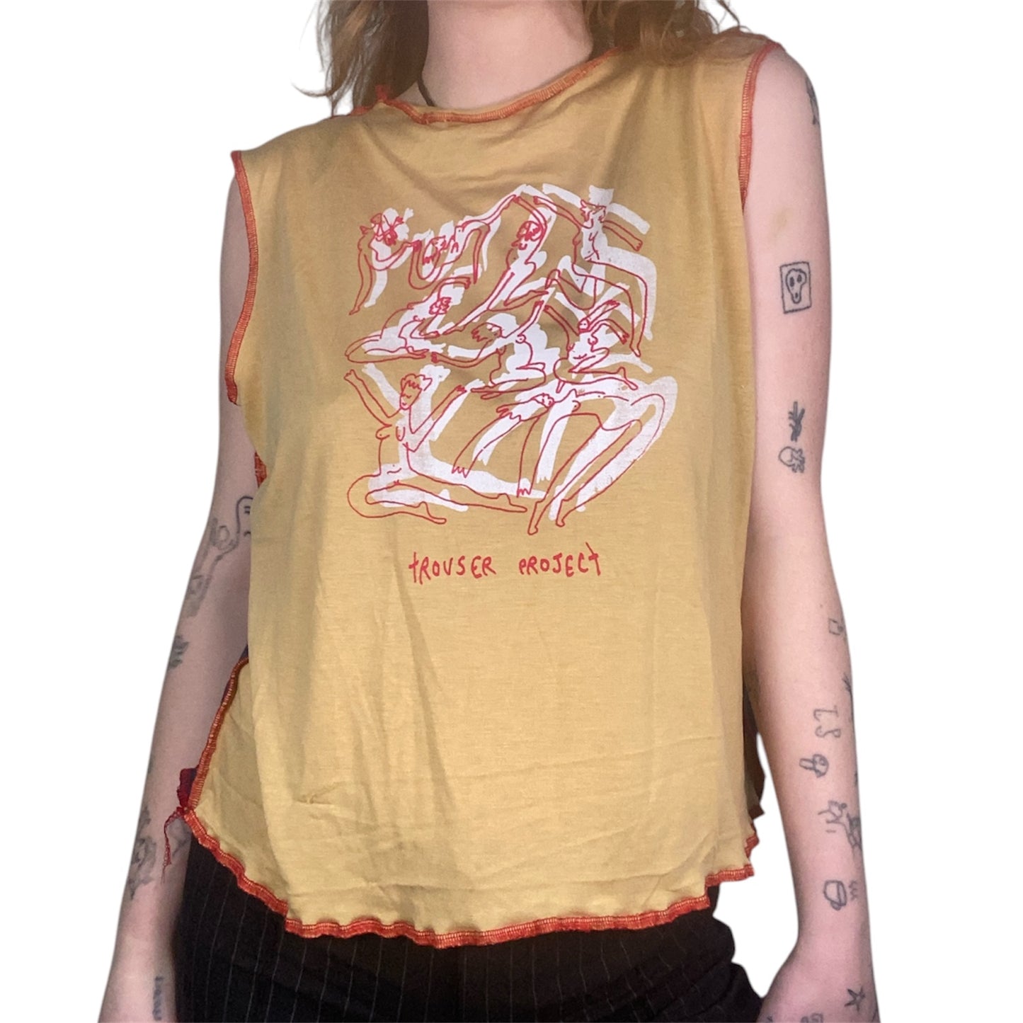 Screenprinted tank top XL