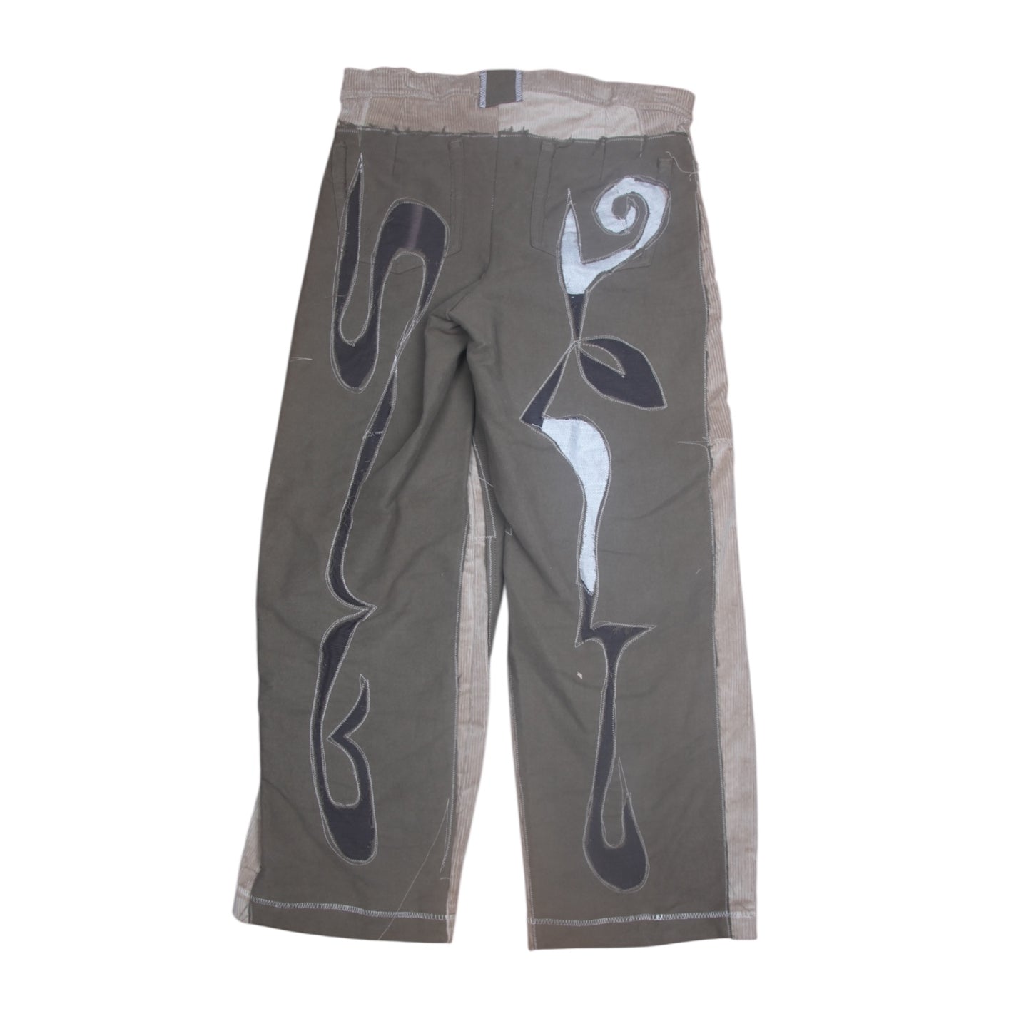 Handmade Moleskin Cotton Appliqué Trousers