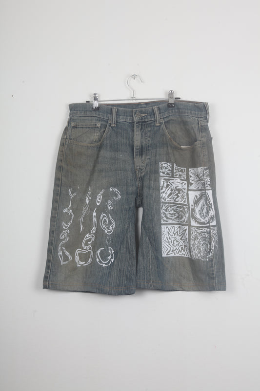 Reworked Levi's Denim Jorts W34