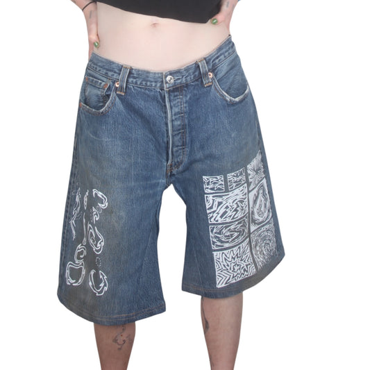 Reworked Levi's Denim Jorts W36