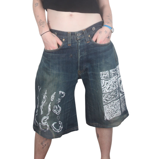 Reworked Levi's Denim Jorts W32