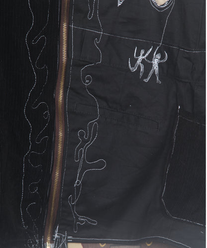 Jacket sustainably reworked from boiler suits (L)