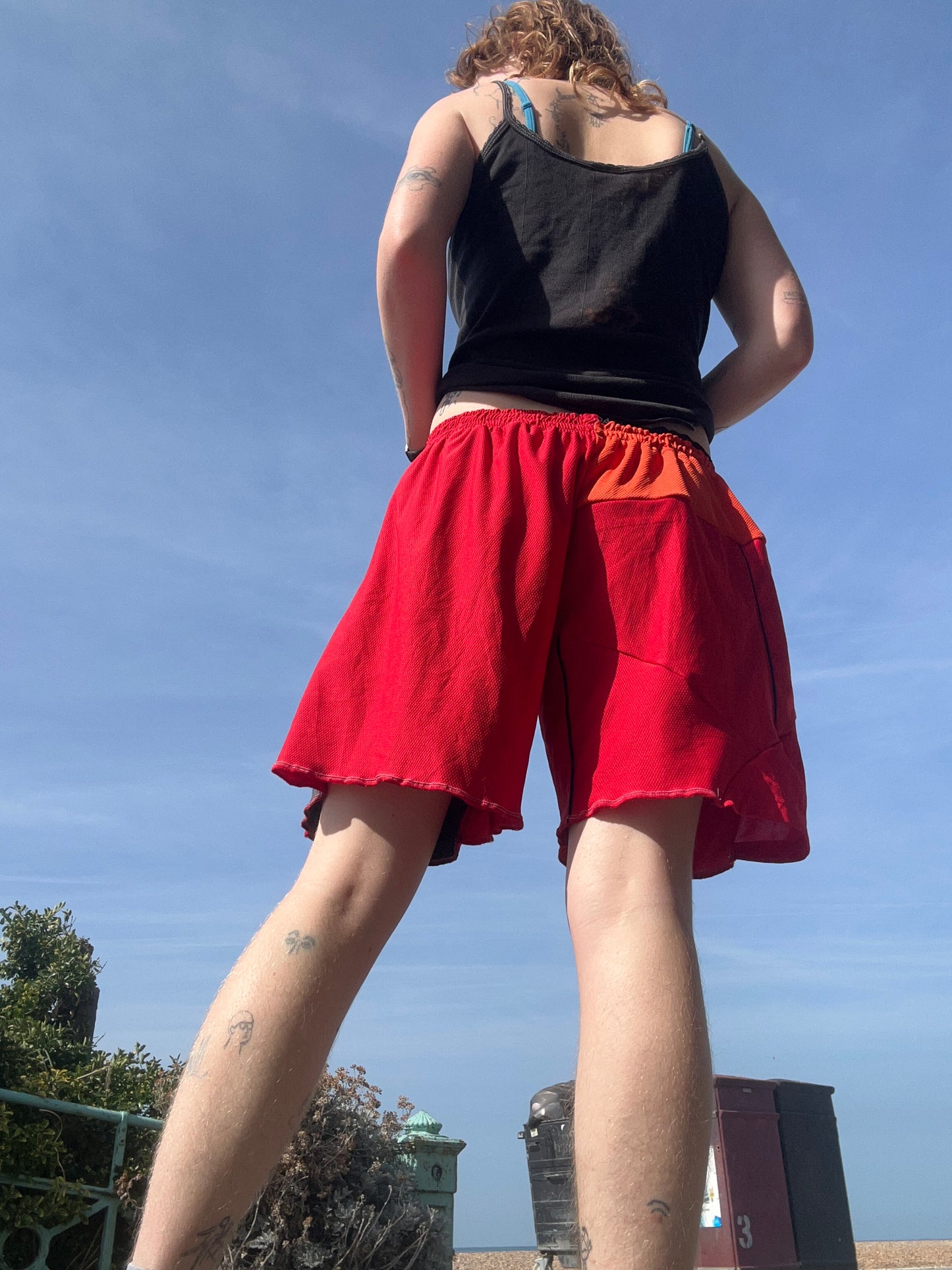 Reworked Patchwork Sports Shorts