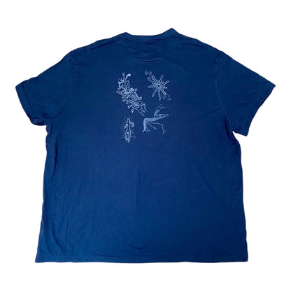 Navy Upcycled Pre-Loved T-Shirt – Naked Ladies Screen-print graphics 1of1 (XXL)