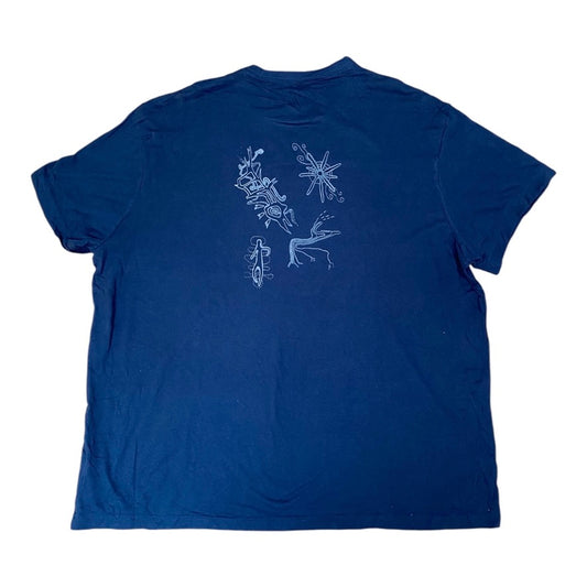 Navy Upcycled Pre-Loved T-Shirt – Naked Ladies Screen-print graphics 1of1 (XXL)