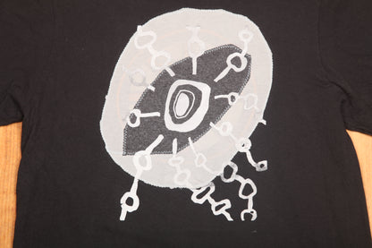 Upcycled Illustrated Screenprint T-shirt (M)