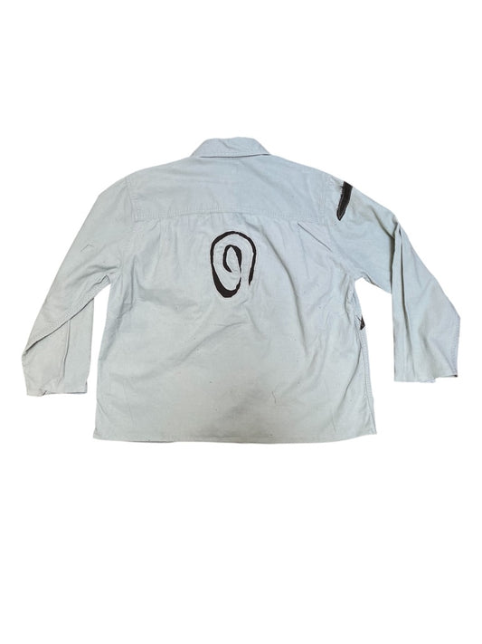 Reworked Vintage Corduroy Shirt – Boxy Fit, Appliqué Details