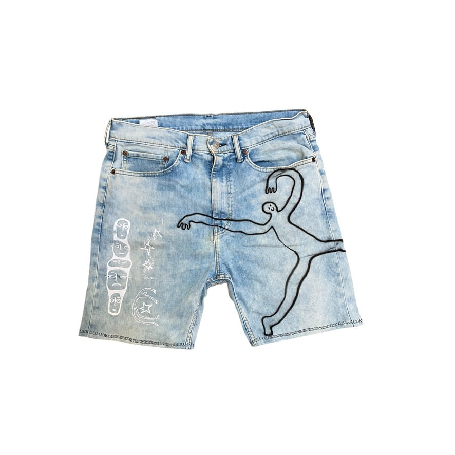 Upcycled Vintage Levi’s Denim Jorts – Reworked (W34")