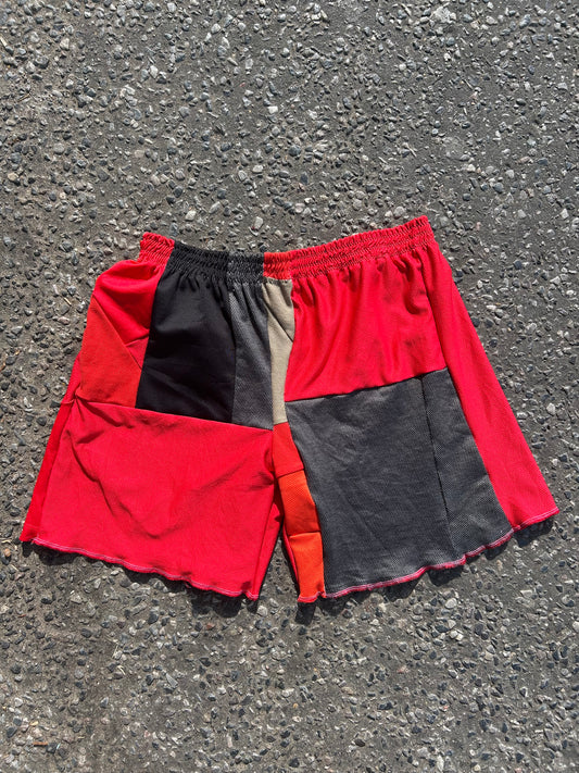 Reworked Patchwork Sports Shorts