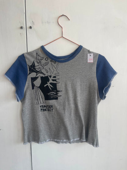 Short Sleeve Patchwork Screenprint Tee (UK12/14)