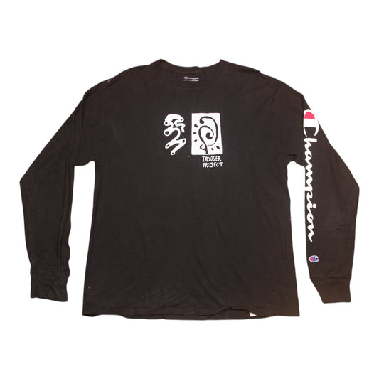 Upcycled Illustrated Screenprint T-shirt (L)