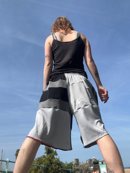 Reworked Patchwork Sports Shorts