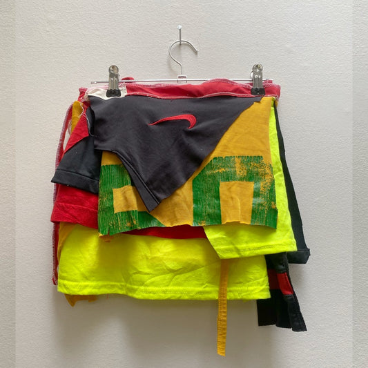Sustainable Wrap Tie Skort – Handmade from Fabric Scraps (S)
