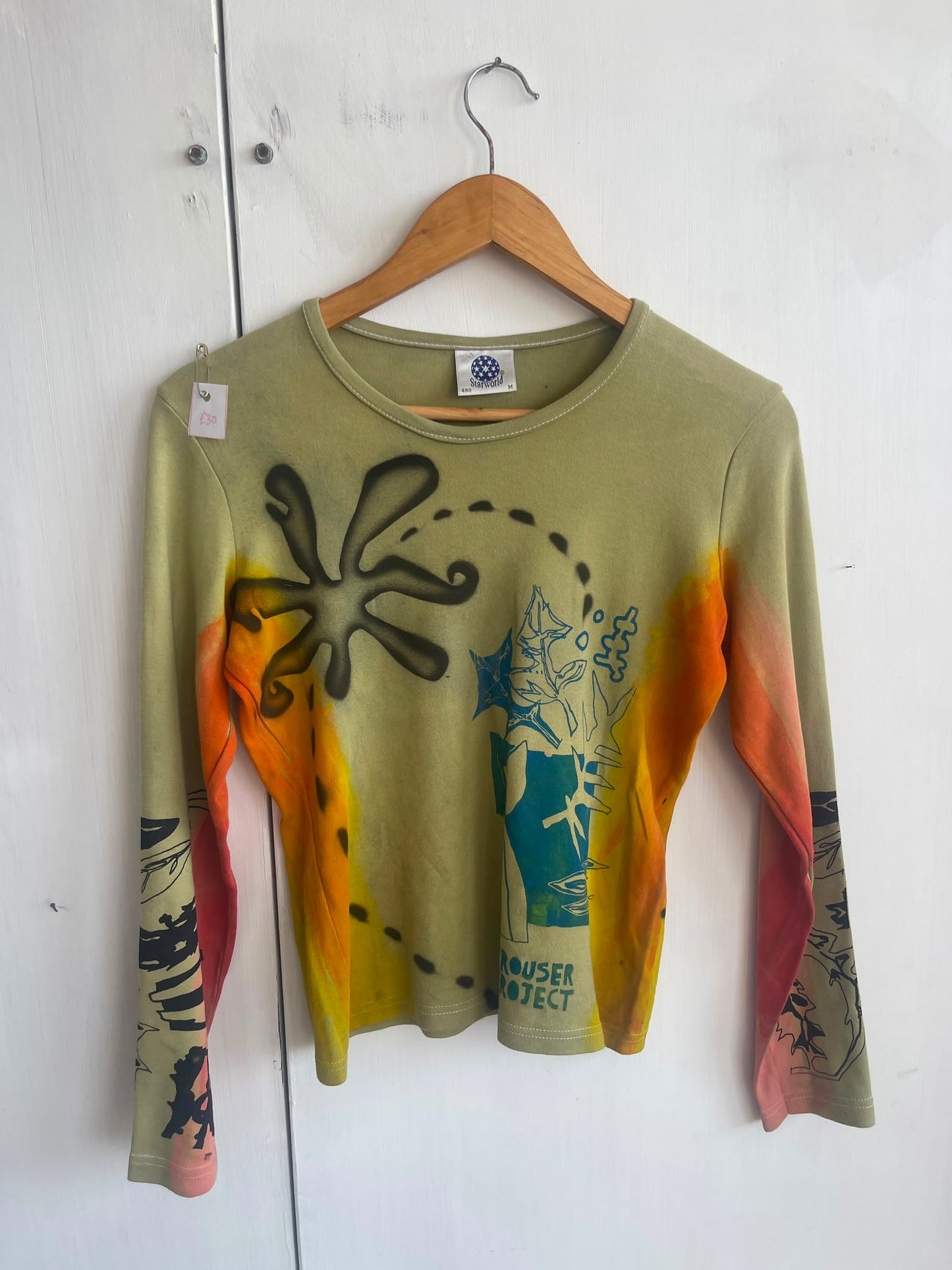 Long Sleeve Screenprint Fitted Tee (UK10/12)
